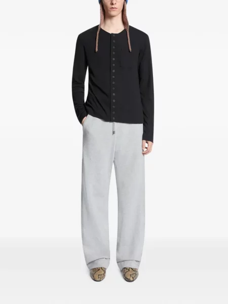 Cardigan Dries Van Noten din jerseu negru