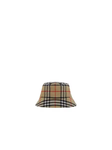 Czapka Burberry w kratę retro beżowa