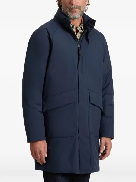 Geacă parka Woolrich cu glugă albastru