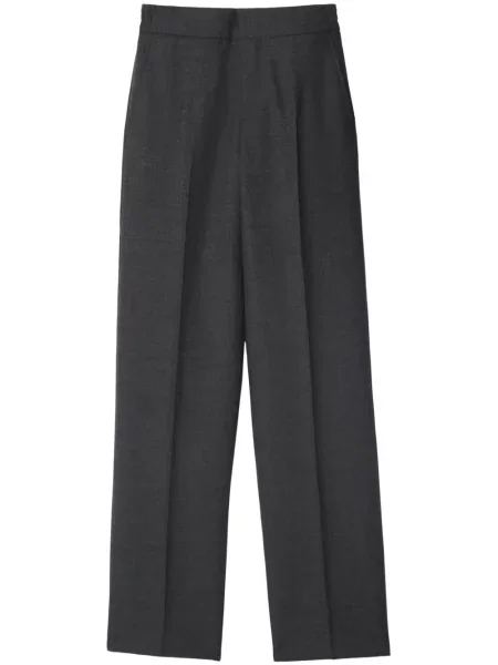 Pantaloni Burberry de lână lungi gri