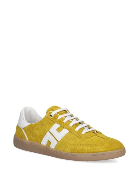 Sneakerși Elisabetta Franchi din piele de căprioară galben