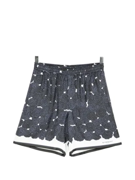 Květinové bermudy Givenchy s potiskem modré