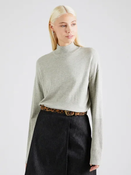 VERO MODA Pulover VMHAPPINESS deschis gri