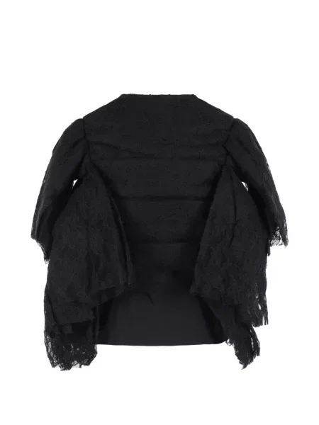 Яке Comme Des Garçons с волани с дантела черно