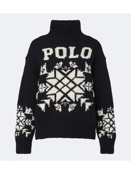 Heláncă Polo Ralph Lauren de lână negru