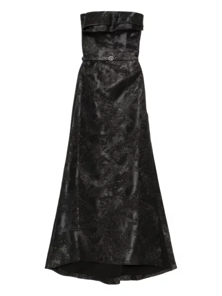 Rochie maxi Saiid Kobeisy lungă de costum negru