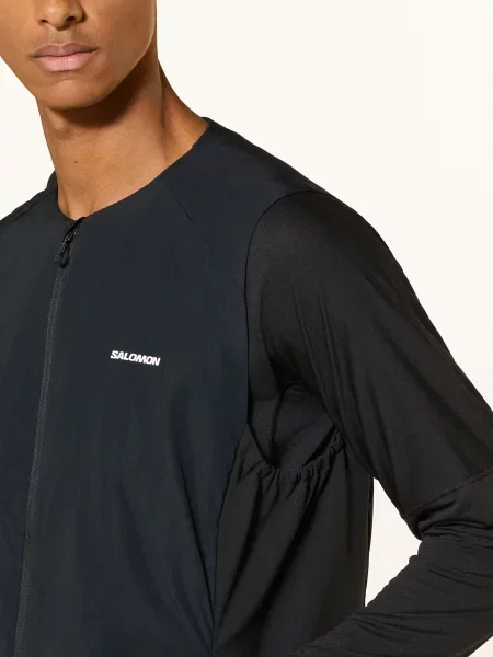 Běžecká vesta Salomon Mountain Flex Hybrid deep black černá