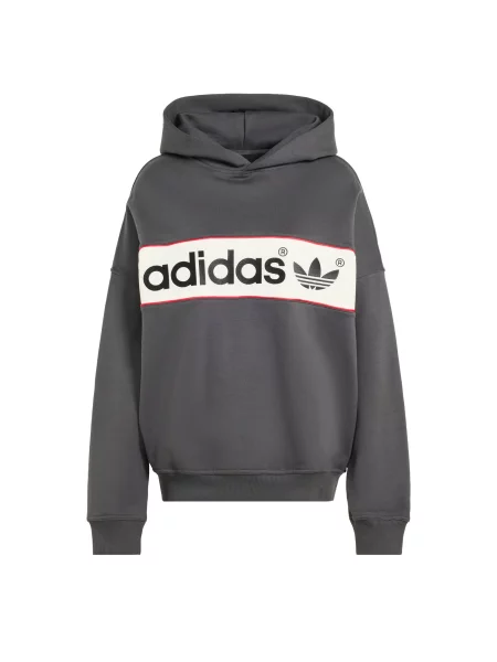 ADIDAS ORIGINALS Mikina AdiSignature NY grafitová / červená třešeň / černá bílá