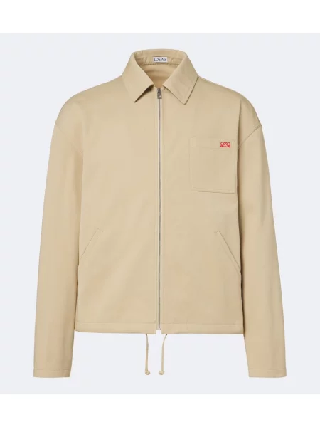 Geacă Loewe din țesătură twill bej