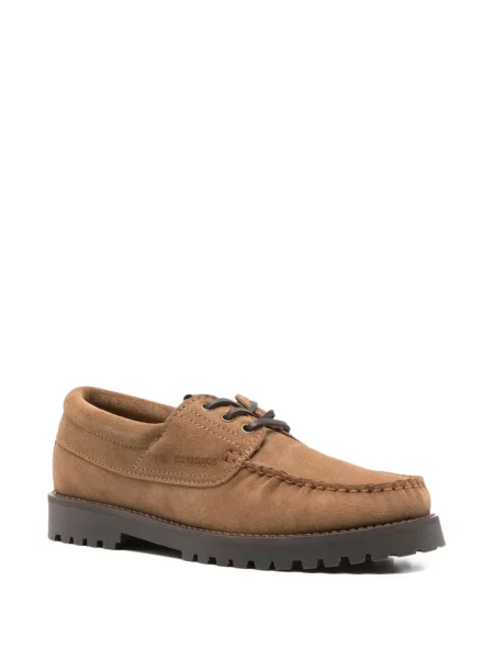 Pantofi loafer Copenhagen cu șireturi din piele de căprioară maro
