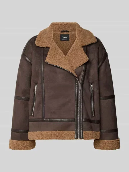 Bomberka o kroju regular fit z kołnierzem z futerka model ‘KENDRA’ Only