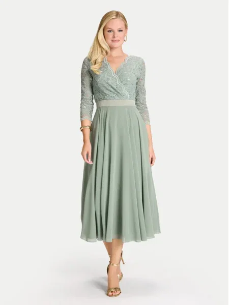 Swing Коктейлна рокля зелен