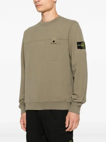 Hanorac Stone Island cu strasuri verde