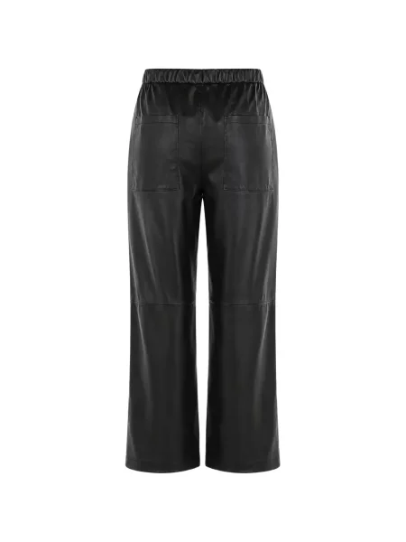 Pantaloni Solotre din piele negru