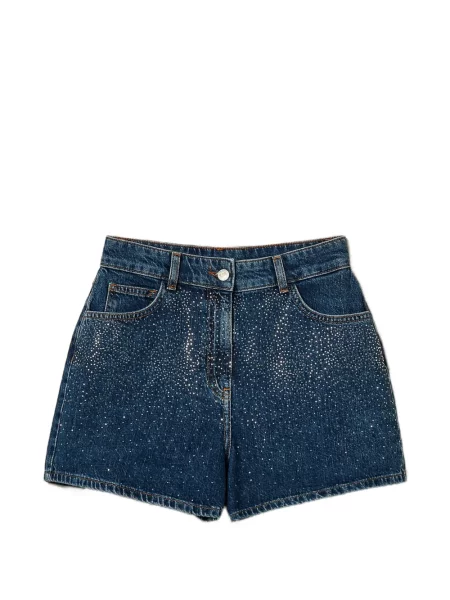 Kryształ górski szorty jeansowe Twinset niebieskie