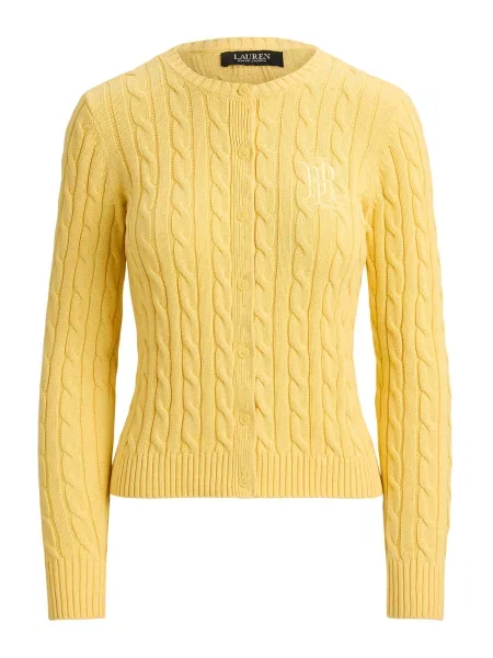 Lauren Ralph Lauren Geacă tricotată galben