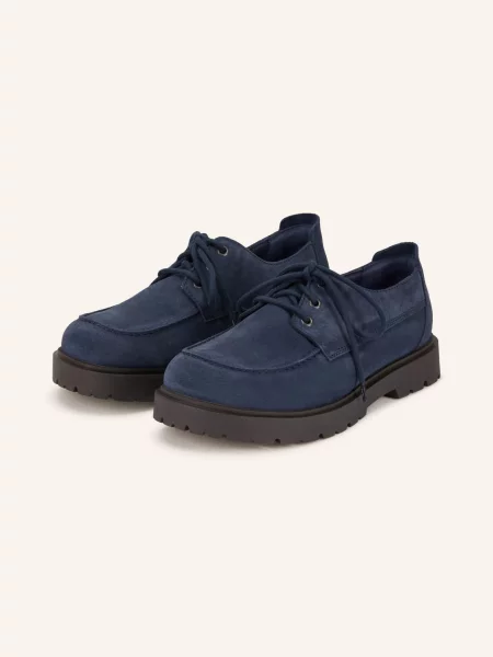 Semišové polobotky Birkenstock Highwood Moc Lace Low modré