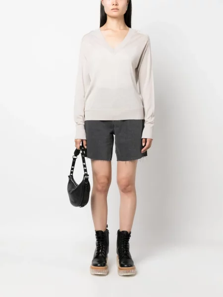 Vlněný svetr Calvin Klein s výstřihem do v