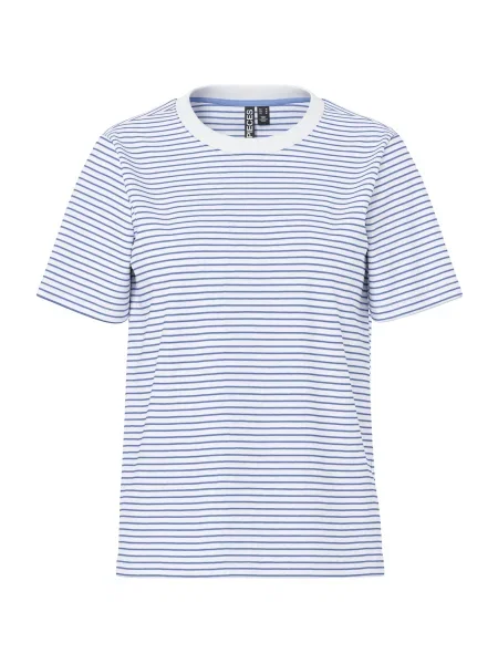 PIECES Tricou PCRIA albastru alb