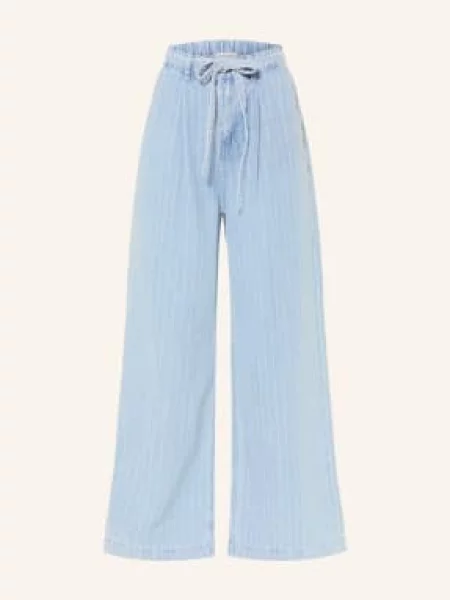 Grace & Mila Dżinsy Z Szerokimi Nogawkami Pompon blau