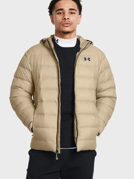 Пуховик Under Armour з капюшоном бежевий
