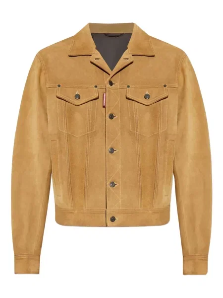 Geanta de piele Dsquared2 maro