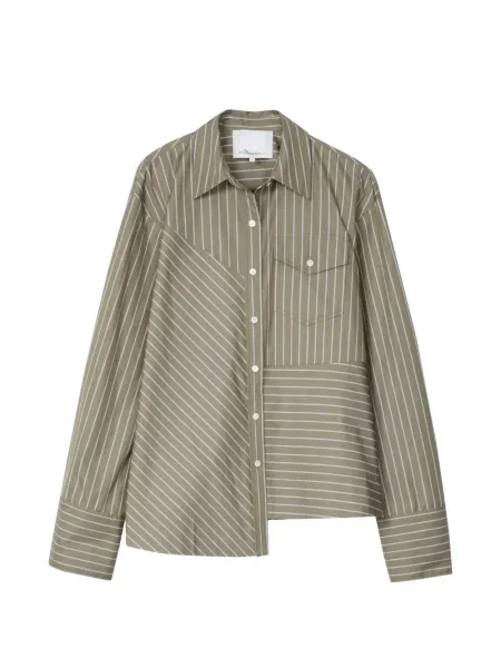 Cămașă 3.1 Phillip Lim asimetrică verde