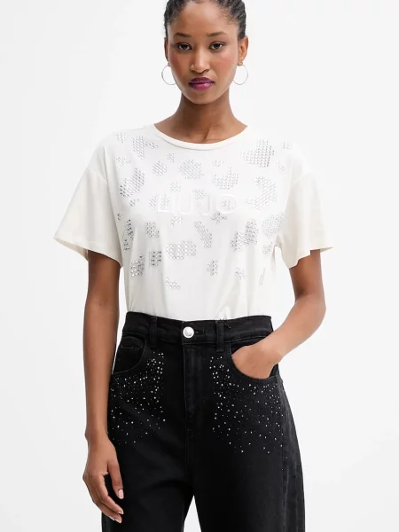 Kratka majica Liu Jo bež