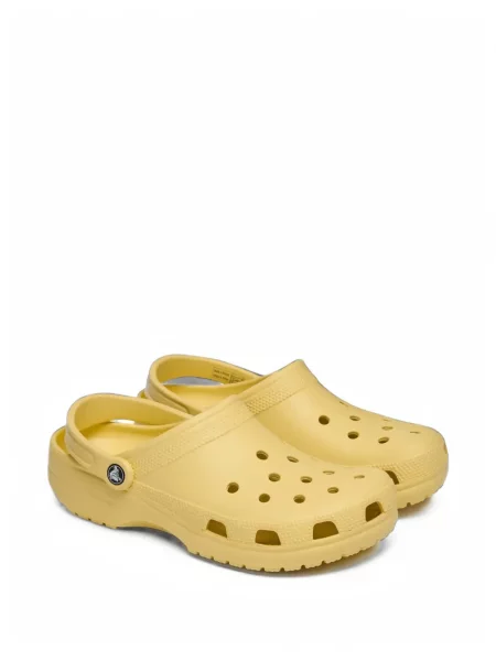 Papuci tip mules Crocs clasici galben