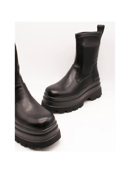 Botine Buffalo cu platformă negru