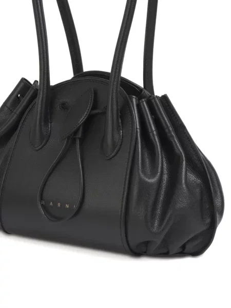 Geantă shopper Marni din piele negru