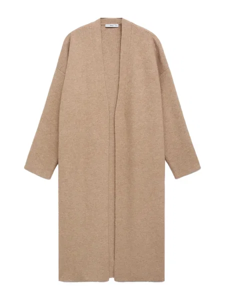 MANGO Geacă tricotată RINGON taupe gri