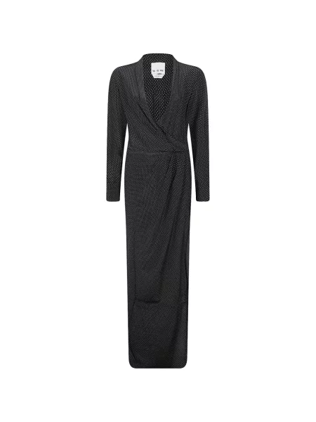 Rochie maxi Sa Su Phi cu buline negru