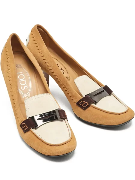 Pantofi cu toc Tod's din piele de căprioară maro
