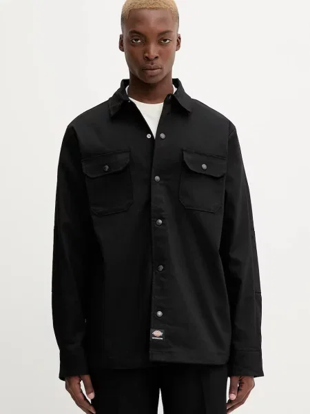 Košile Dickies regular s klasickým límcem černá