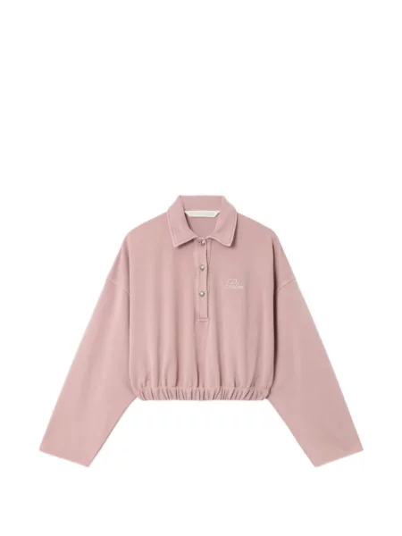 Decupat tricou polo Palm Angels roz