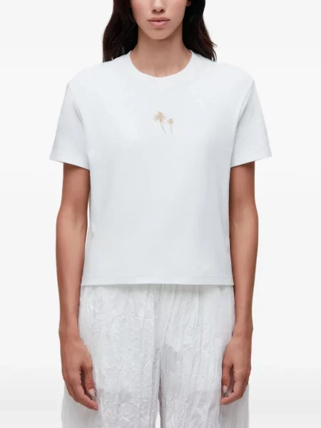 Tricou Osklen cu broderie alb