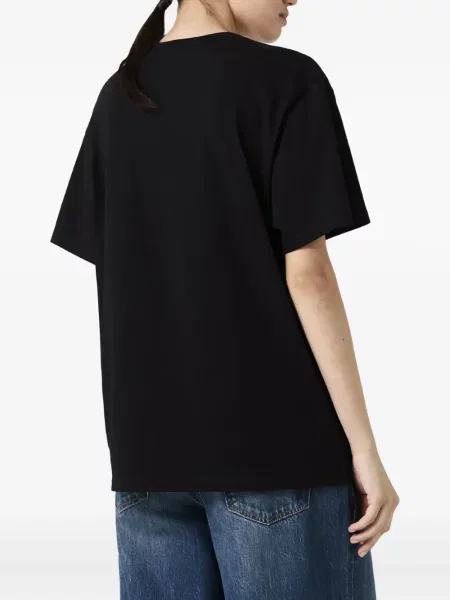 Tricou Stella Mccartney cu broderie negru