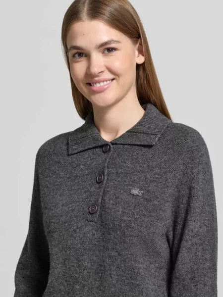 Sweter w kroju regular fit z czystej wełny Lacoste
