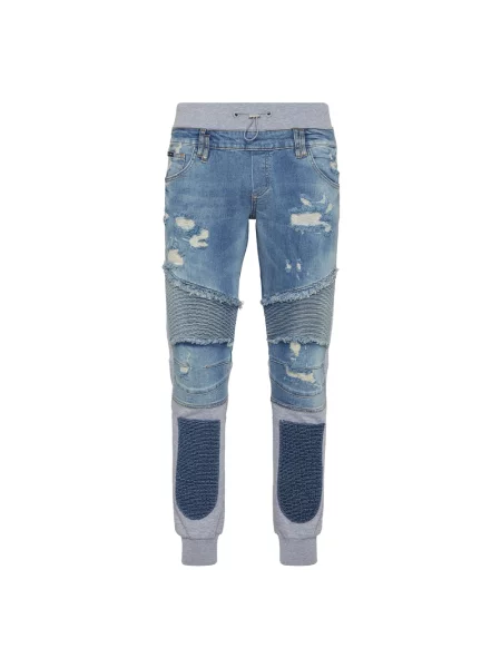 Jeansy Philipp Plein niebieskie