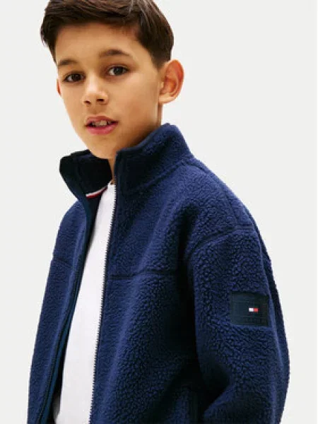 Tommy Hilfiger Fliso džemperis Tamsiai mėlyna