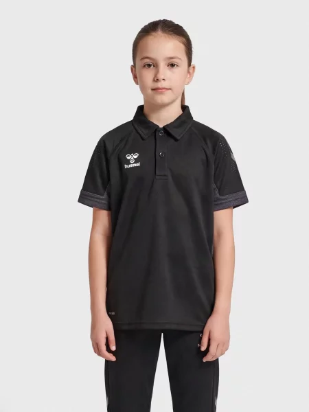 Hummel koszulka sportowa poliestrowa Lead Functional Polo Kids czarna