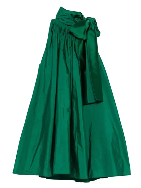 Rochie Max Mara cu funde de costum verde