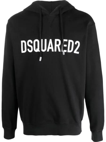 Hanorac cu glugă Dsquared2 cu imagine negru
