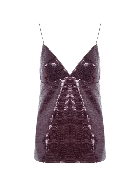 Top Alberta Ferretti cu paiete violet