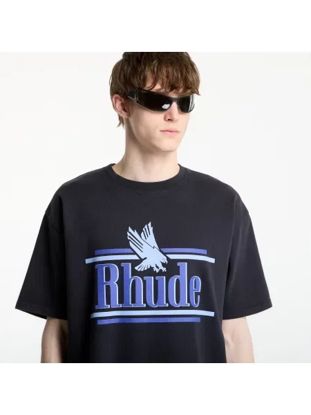RHUDE Rossa tricou din bărbătesc negru