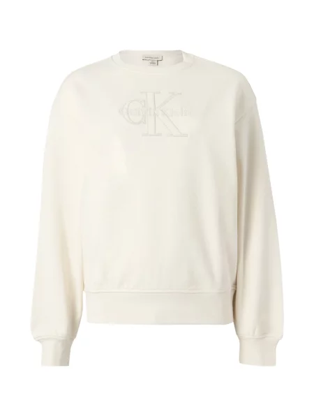 Palton Calvin Klein Jeans din material terry alb