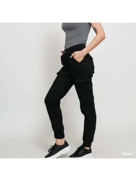 Spodnie Urban Classics Ladies High Waist Cargo Pants Black czarne