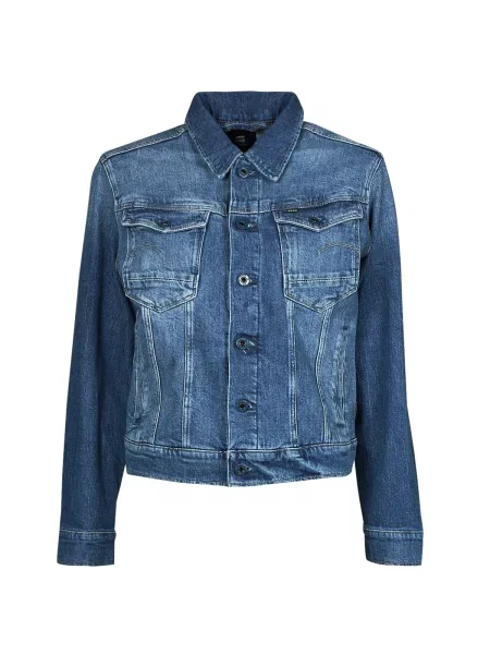 G-Star Raw Geacă de blugi Burten Stretch Bleumarin albastru