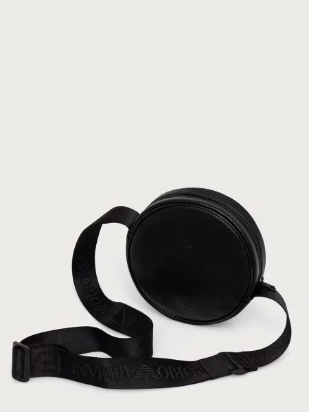 Torebka crossbody Ea7 Emporio Armani skórzana czarna